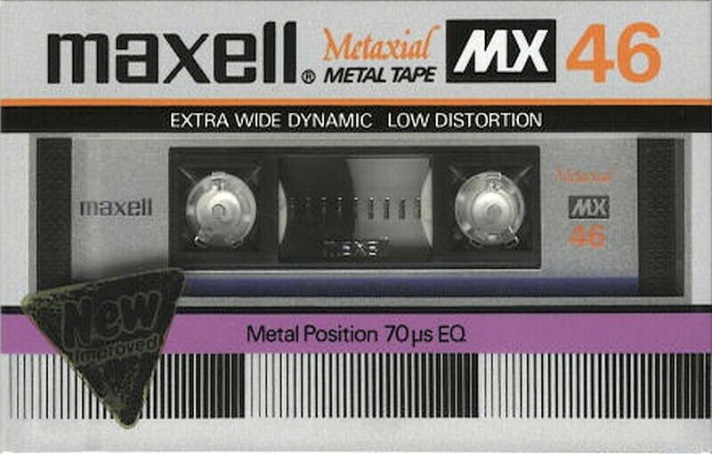 MAXELL MX-46 Metaxial Metal Cassette Type IV - Old Boomboxes