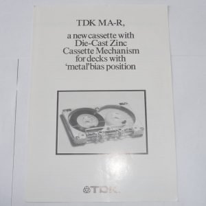 TDK MA-R Audio Cassette Marketing Brochure