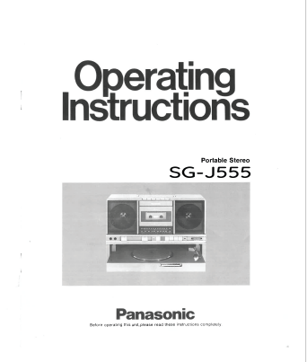 PANASONIC SG-J555